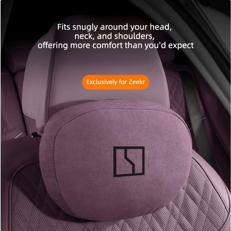 For Zeekr 7X 001 009 7GT 9X Original Style Suede Car Headrest Neck Support Pillow Lumbar Back Cushion Auto Interior Accessories