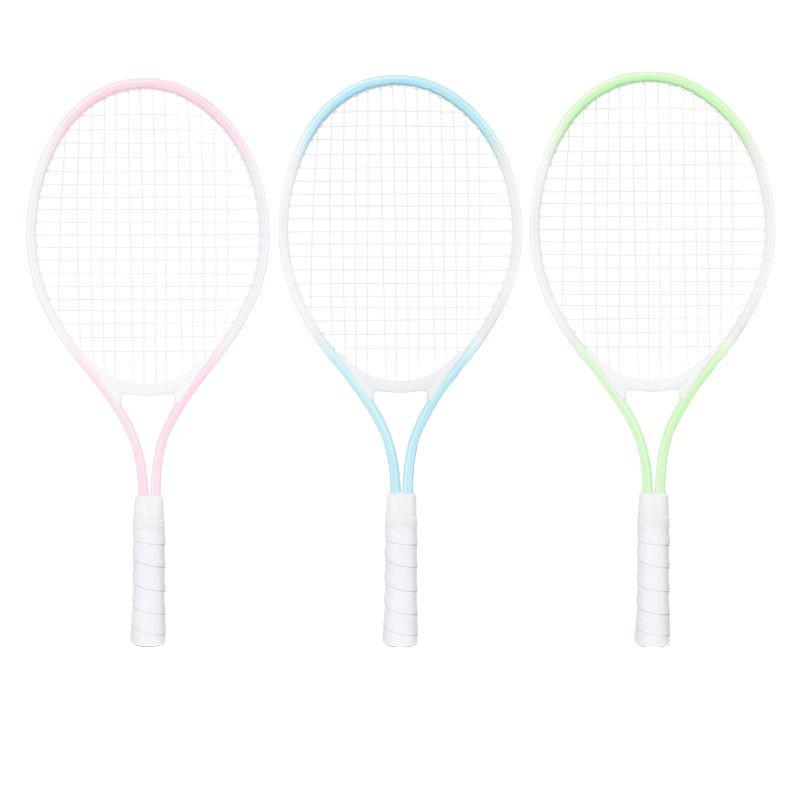 21-Inch Beginner Kids' Tennis Racket - Durable Macaron-Colored Iron Alloy