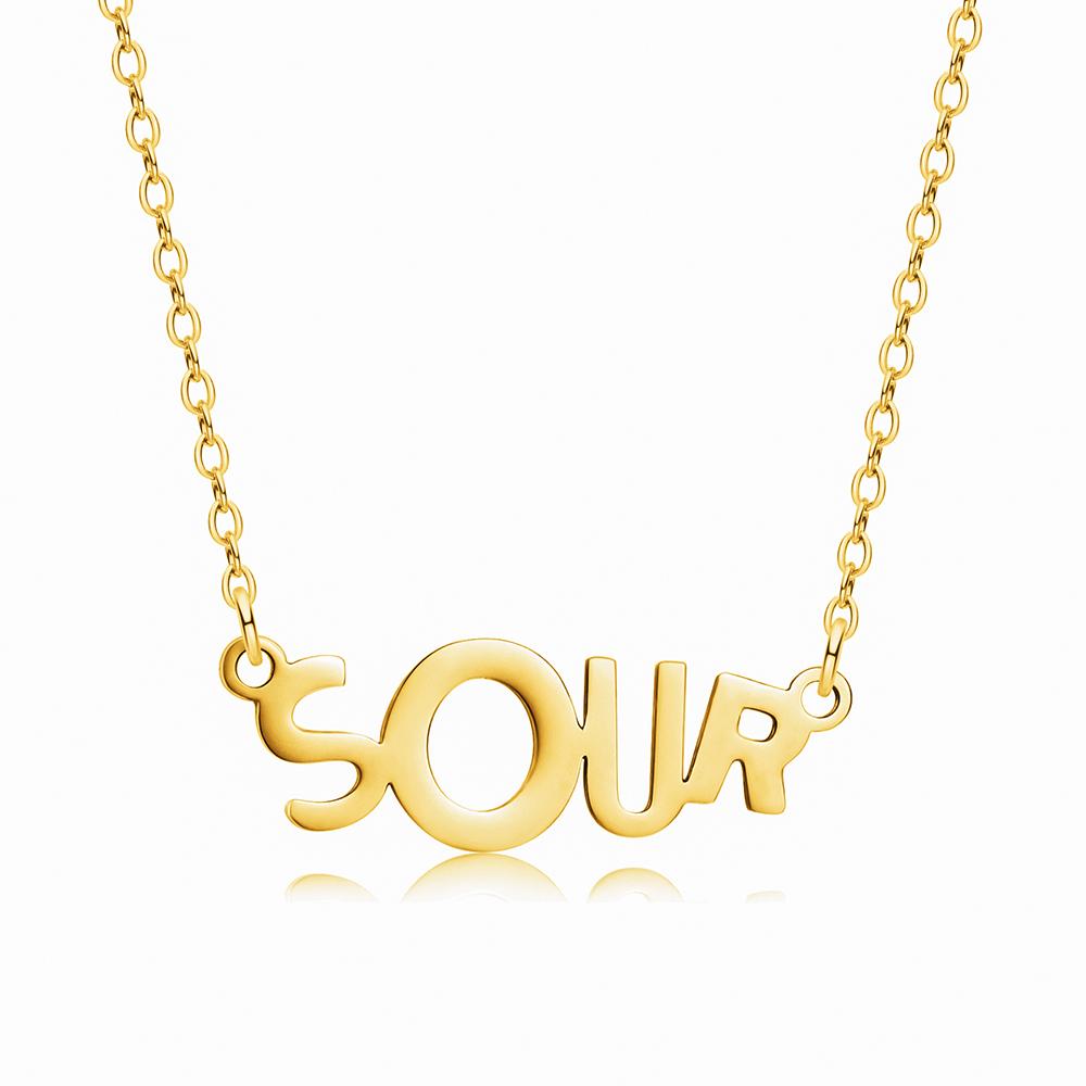 Olivia Rodrigo Sour Album Pendant Necklace Stainless Steel Music Lover Jewelry Gift for Women Girls