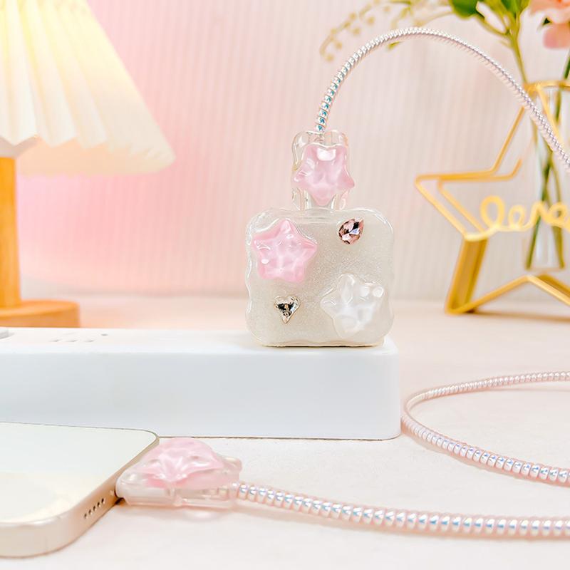 

Ins Style Butterfly Charger Protector Anti-Breaking Cable Protector Charger Case For IP 14 Pro Max Charger Cover For IP 18/20W