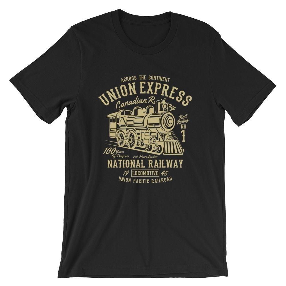 

Union Express T-Shirt. Train Railway 100% Cotton Premium Tee NEW 2XL