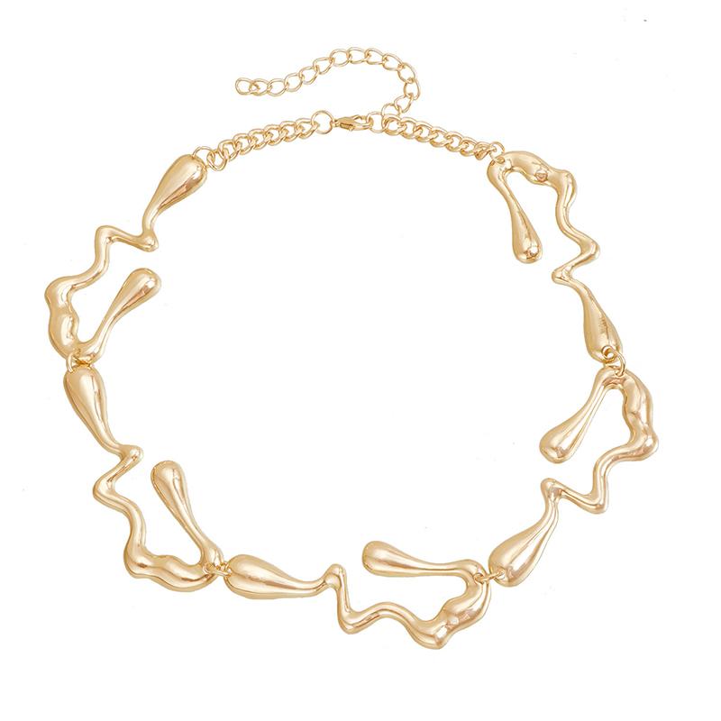 Retro Irregular Necklace Earrings Jewelry Set Fashion Personality Lava Style Necklace