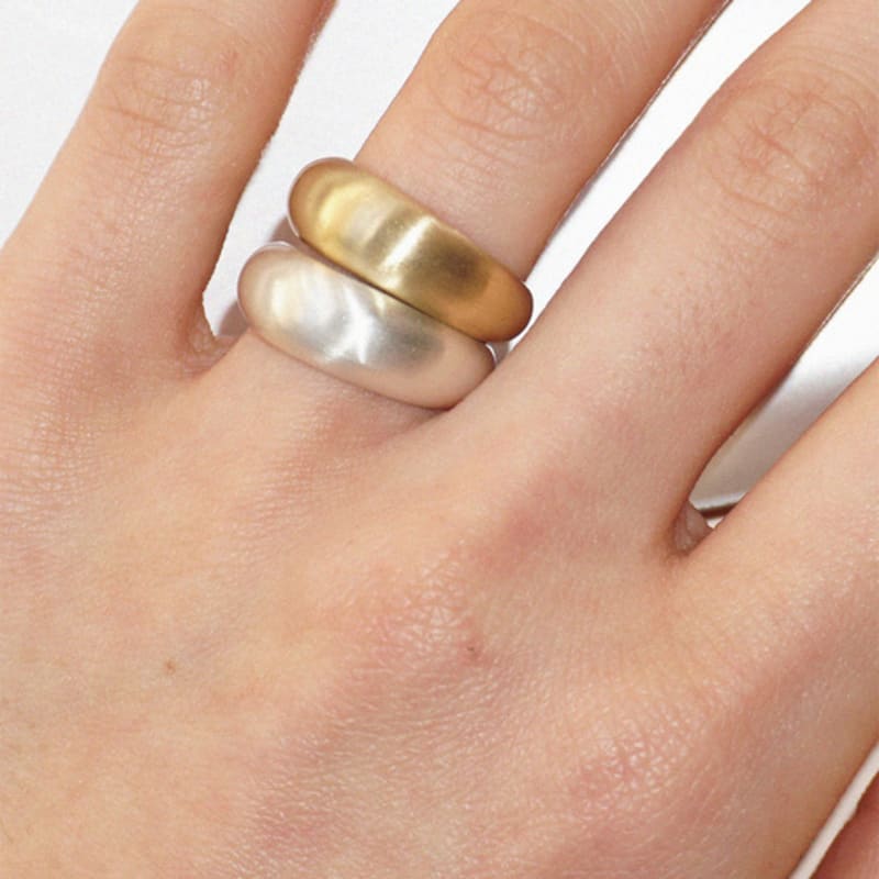 OURPIERRE POV RING MATT VERMEIL