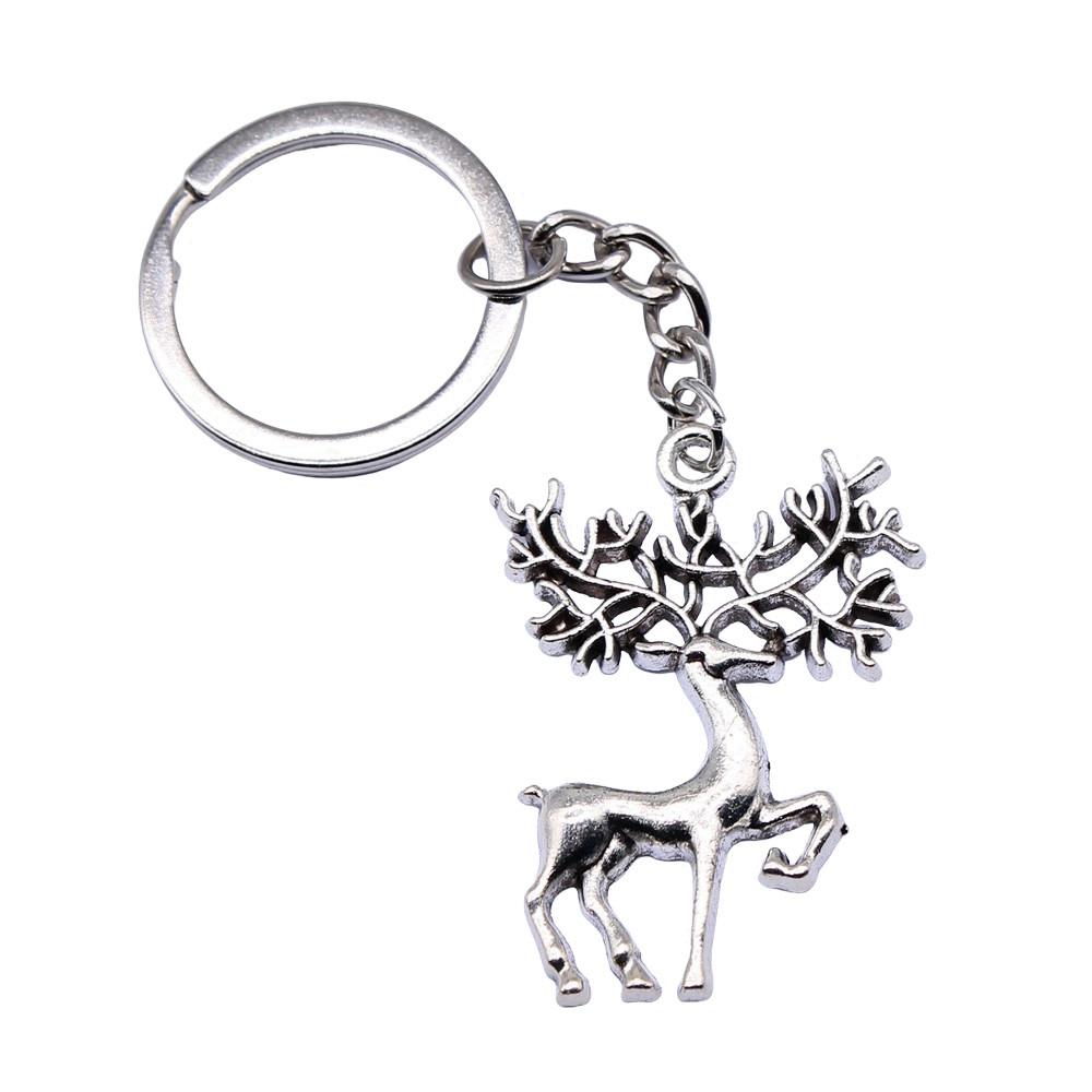 Merry Christmas Keychain Letter Charm Holiday Key Holder 28mm Ring