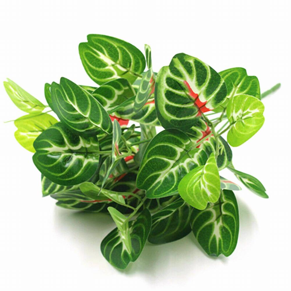 New High Quality Living Room Garden Home Hotel Artificial Plant Fake Leaves 33cm-40cm 7 Branches Green Plant Plastic