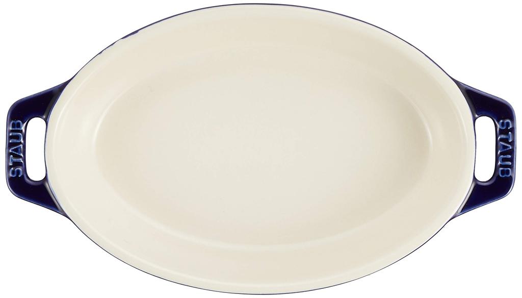 STAUB "Grand Bleu Oval Dish, 17cm" Ceramic Gratin Dish, Oven and Microwave Safe [Official Japanese Product] Dish 40508-598