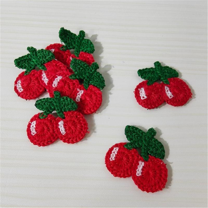 Sew On Fruit Applique Patches Set with Knit Cotton Texture, 20 Mini Fabric Patches for Clothes Bags Hats Shoes and Small Repair Coverups