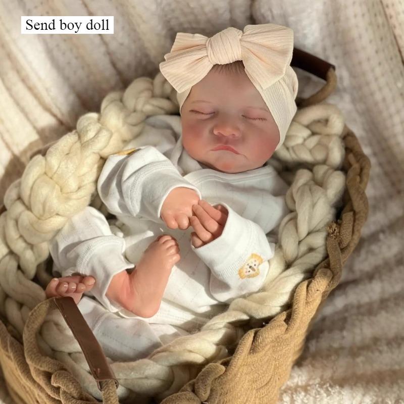 19''49cm Realistic Reborn Babies Doll Levi Full Vinyl Body Newborn Dolls with 3D High Color Painted Truth Like Simulation Doll Children Christmas Gift