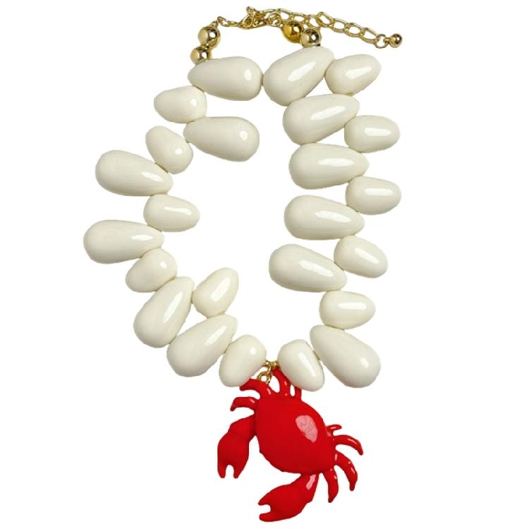 Modische Schwarze Krabbe Halskette Trendiger Krabben Anhänger Halskette Schmuck Für Frauen, Die Individualität Suchen