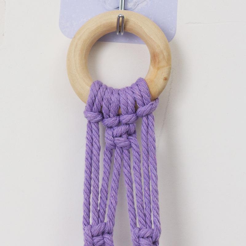 Handmade Triangle Woven Net Bag for Bedroom Doll Storage and Wall Hanging