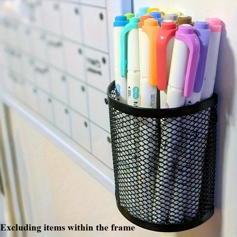 Magnetic Iron Storage Basket for Refrigerator-Semi-Circle Pen Holder & Organizer for Home and Office, Craftsmanship, Storage Box