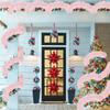 Pink Pink Tinsel Garland Shiny Christmas Party Props Christmas Snowflake Pendant  Christmas Decor