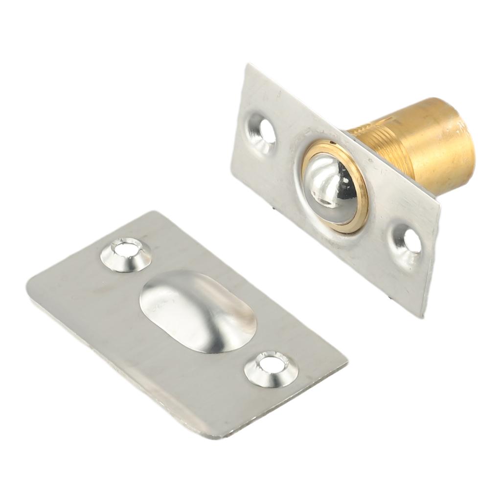 Adjustable Spring Ball Catch Latch for Wooden Cabinet Doors Made of Stainless Steel and Copper for Reliable Door Locking