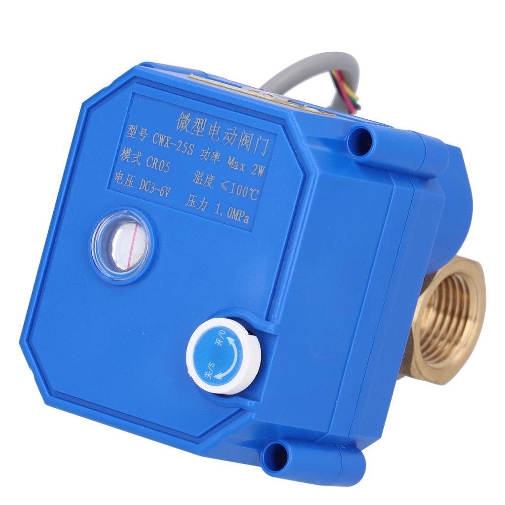 Motorized Ball Valve DN15 Brass Straight Through Hydraulic Fitting with Indication DC3‑6V