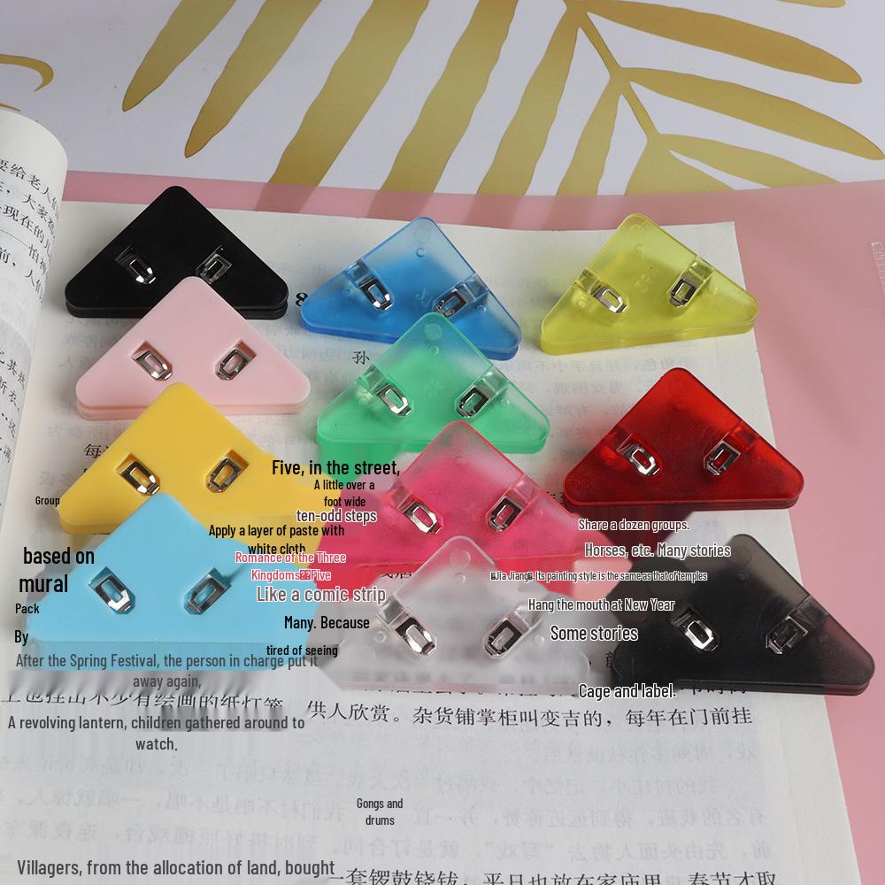 

Прозрачная акриловая треугольная скрепка для бумаг для документов и книг