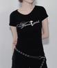Ijeulum Girls Slim Fit Short Sleeve T-Shirt (Black)