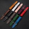 Leather Bamboo Grain Watch Strap with Pin Buckle - Genuine Cowhide for Men & Women
