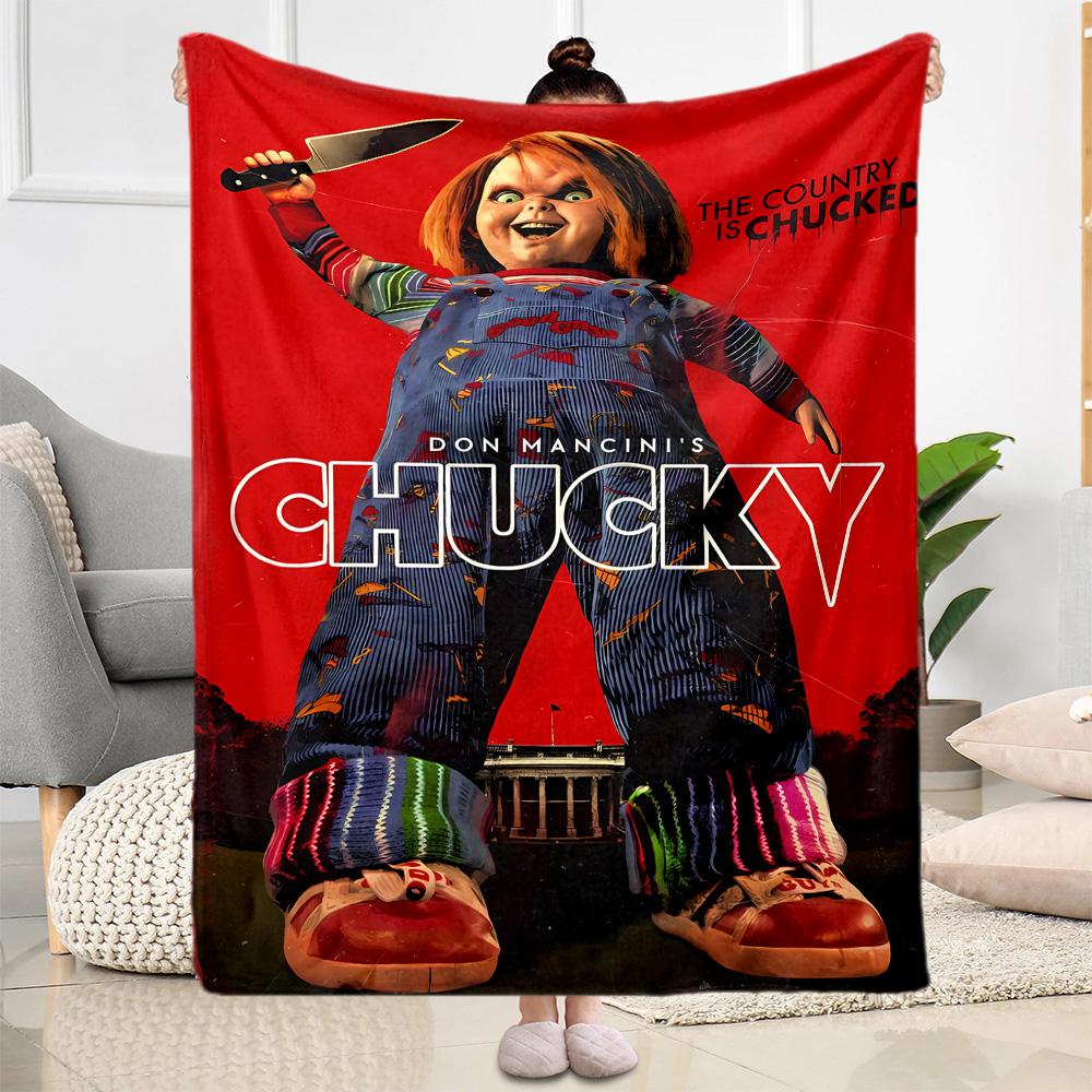 Chucky's Country Adventure Blanket Comfortable Perfect for Sofa Livingroom Couch Four Seasons Multipurpose Stylish Decor Gifts For Family Or Friends
