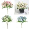 Dendranthema Morifolium Rose Wedding Decor Artificial Rose Bouquet For Photography And Home Celebration