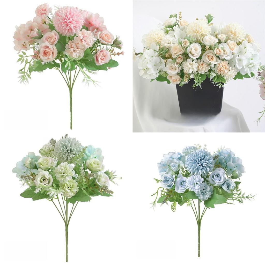 Dendranthema Morifolium Rose Wedding Decor Artificial Rose Bouquet For Photography And Home Celebration