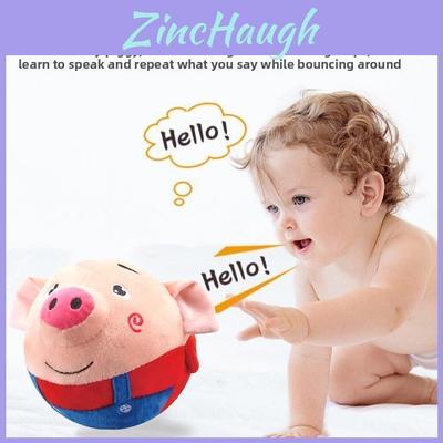 Jumping Pig Plush Toy With Singing Speech Learning For Baby And Kids