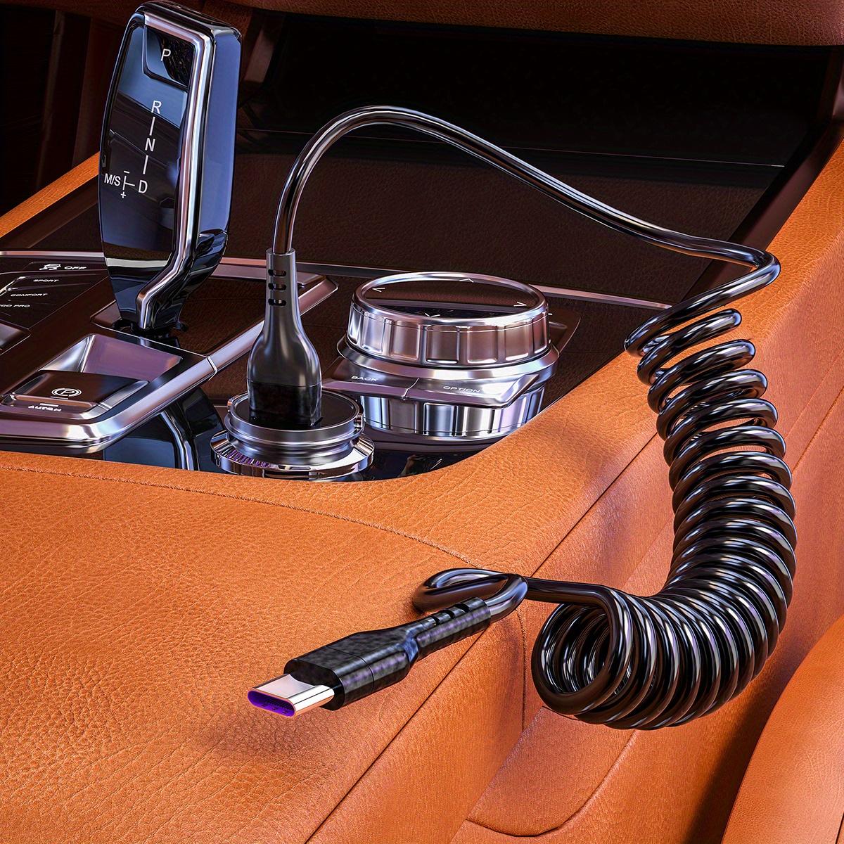 

Спиральный кабель передачи данных type-c чёрный