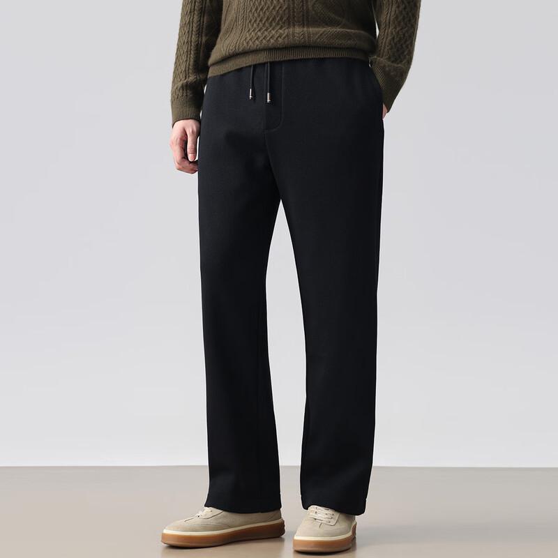 Luotz Men's Thick Straight-Leg Warm Casual Trousers