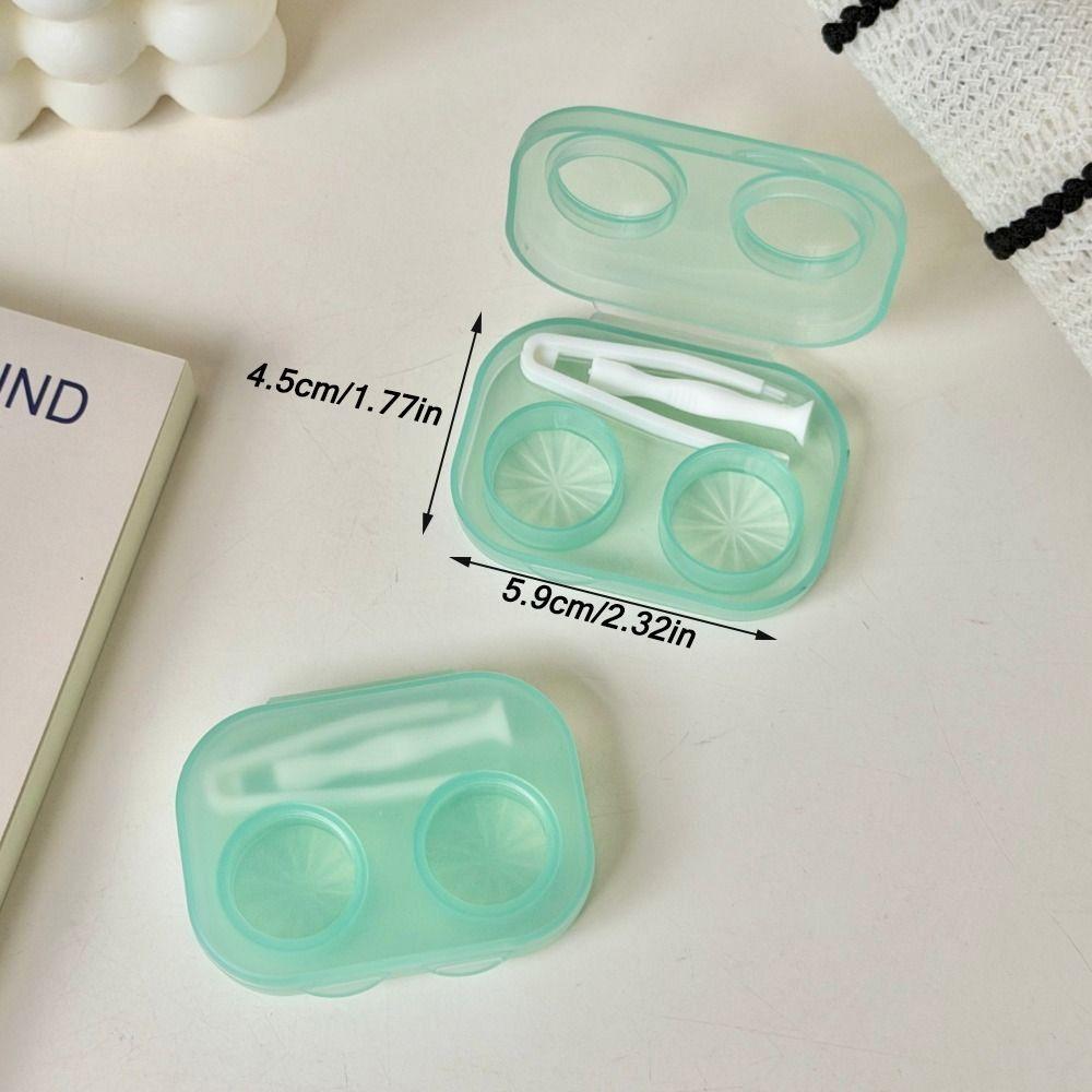 Portable Contact Lens Box Transparent Cosmetic Lenses Container New Lenses Soak Container Travel