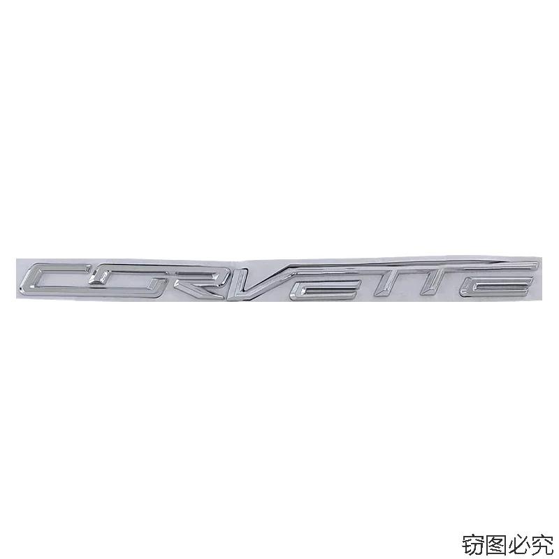 

1Pc 29.2x1.8cm 3D Car Styling Badge Decal Rear Trunk Metal Emblem Sticker for Corvette Accessories Auto Body Decoration срібний