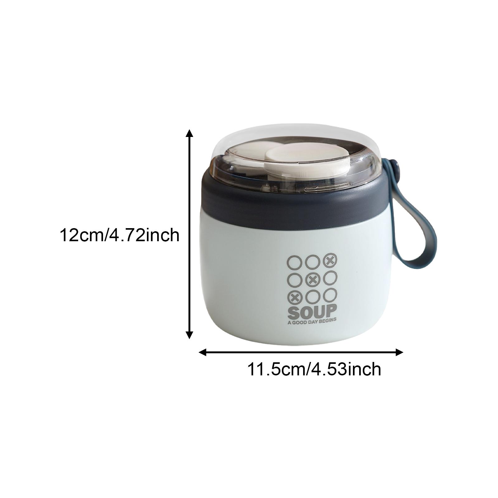

700ML Insulated Food Container Modern Stainless Steel Sealed Organizer Portable Holder for Student Camping Picnic Travel School синий