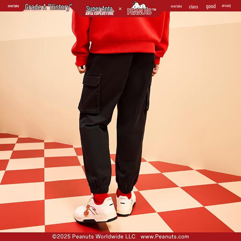 ANTA x Snoopy Unisex Loose Fit Cargo Pants 170/M