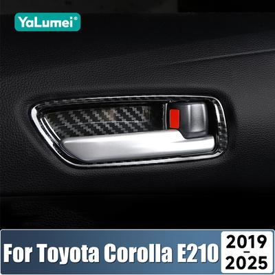 For Toyota Corolla E210 2024 2025 Hybrid ABS Car Inner Door Handle Bowl Cover Molding Trim Stickers