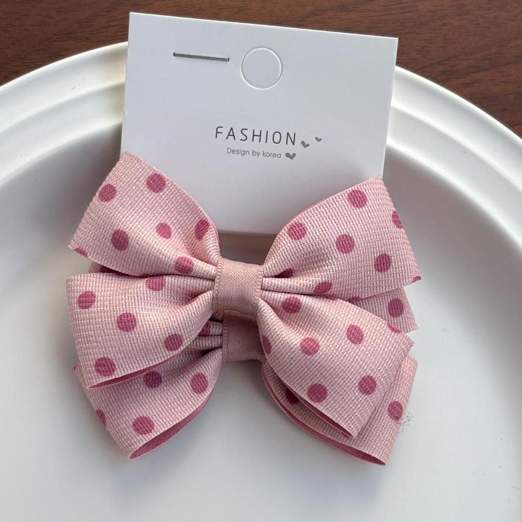 Polka Dot & Plaid Hair Clips and Bows for Girls' Ponytails - Cute Hair Accessories for Children and Babies