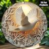 2D Round Metal Sign 8x8 Inch Pigeon Wall Art Rustproof Home Bar Cafe Office Decor Holiday Gift