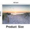 TUGCAY Ocean Beach Tapestry Sunset Seabird Seaside with Grass Wall Hanging Tapestries Nature Landscape Tapestry for Bedroom Living Room Dorm Decor,