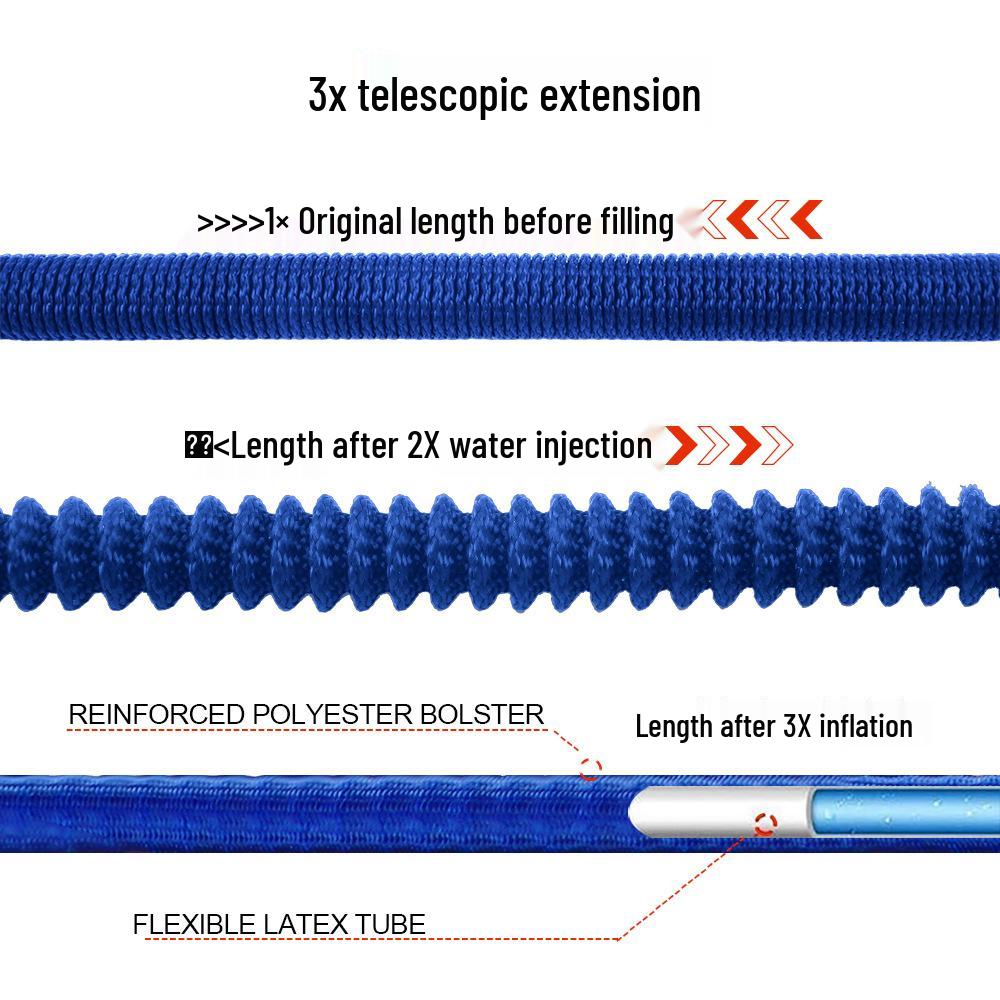 High-Pressure Telescopic Water Hose Set with Water Gun for Garden and Car Wash