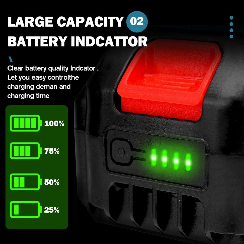 388V 3000W 6 Inch Mini Electric Chain Saw With 2Pcs Battery Woodworking Pruning Chainsaw One-handed Garden Logging Power