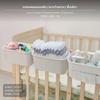 2Pack Bedside Hanging Basket, Infant Cot Organizer, NoDrill Plastic Storage 2 Surround + 1 3in1