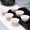 Household Kung Fu Teacup 1 pack ceramic single tea cup purple sand celadon white porcelain bone china tea bowl accessories tea cup