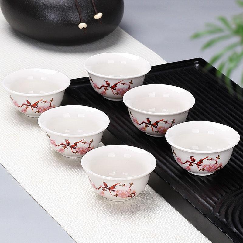 Household Kung Fu Teacup 1 pack ceramic single tea cup purple sand celadon white porcelain bone china tea bowl accessories tea cup