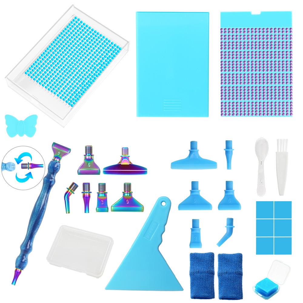 Multifunctional Diamond Painting Flip Tray & Funnel Set – DIY Embroidery Tool