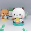 Cute Bubu Dudu Panda Bear Figure Kawaii Cartoon Panda Model Creative Exciting Spring Animal Car Ornaments