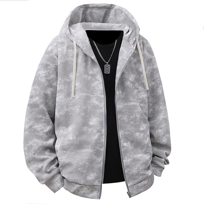 

Весенне-осенняя камуфляжная куртка-худи с капюшоном для бега и повседневной носки XXXL серый