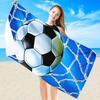 Football Pattern Microfiber Beach Towel Soft Absorbent Quick-Dry Lightweight Machine Washable for Swimming Camping Bathing Yoga