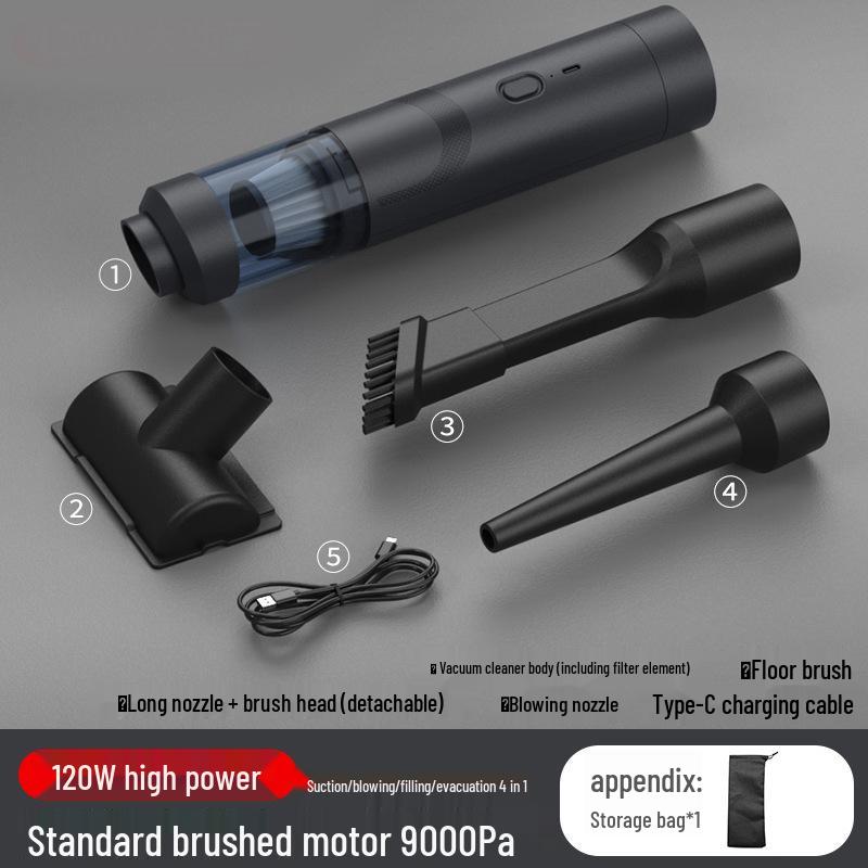 Handheld Cordless Car Vacuum: Dual Suction & Blow, Portable Pet Hair Remover