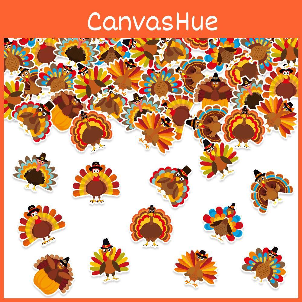 Autumn Festival Turkey Confetti For Thanksgiving Party And Table Decoration