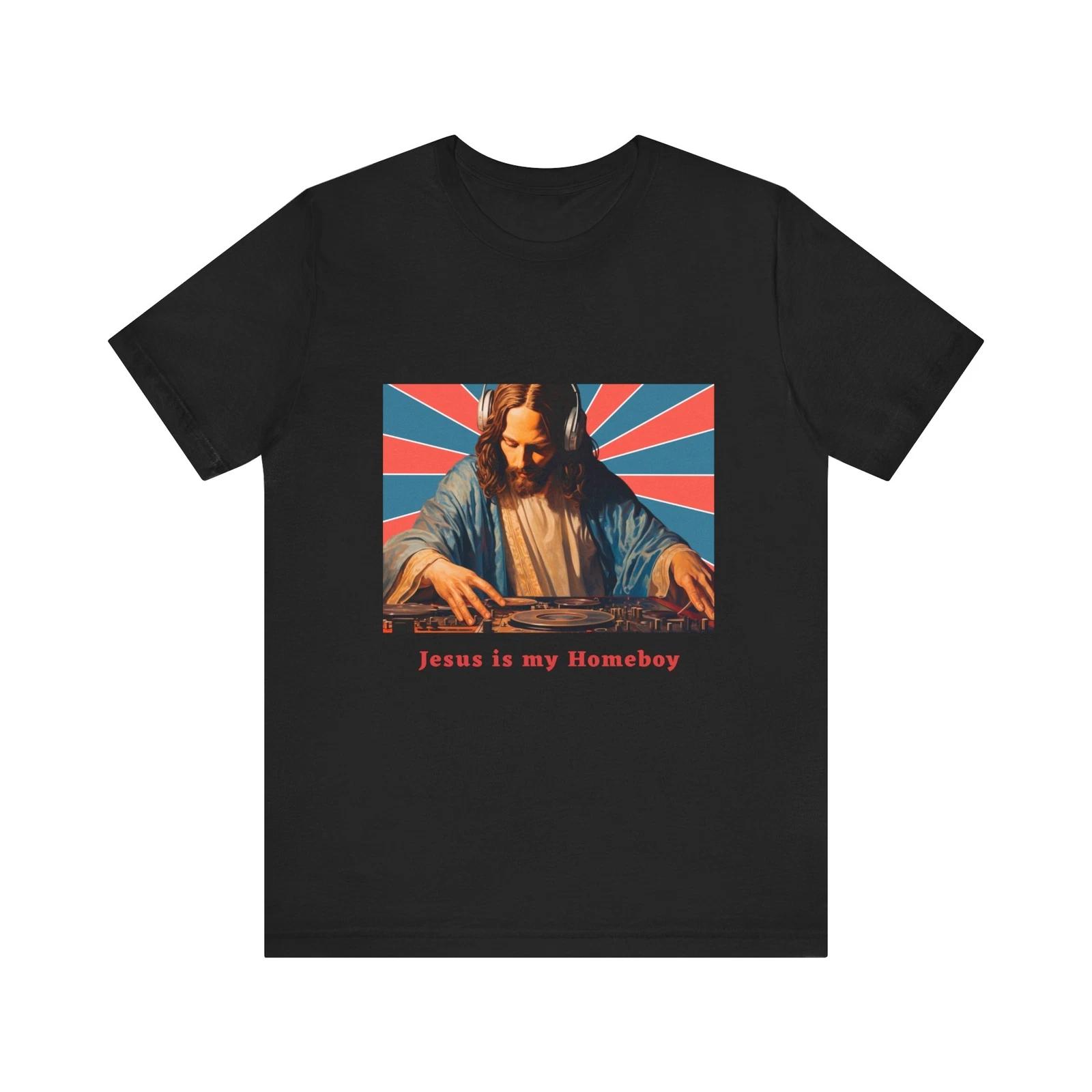 Retro Jesus is My Homeboy Tee | Unisex T-Shirt | Unique Graphic Tee M