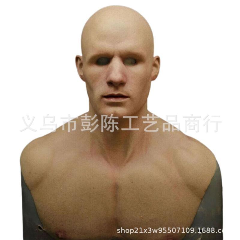 Character fake face old man to make goods hood middle-aged foreign old man mask