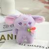 Adorable Flower Bunny Plush Toy Keychain Cute Soft Short Plush Material