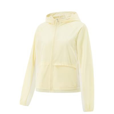 Li Ning Fitness Series Long Sleeve Ice Feel Comfortable UV Resistant Jacket Women Jackets Light-Goose-Yellow AFDV156-6